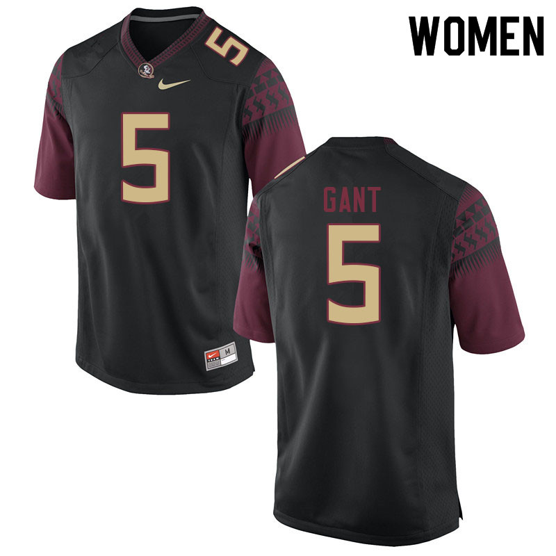 Women #5 Brendan Gant Florida State Seminoles College Football Jerseys Sale-Black - Click Image to Close